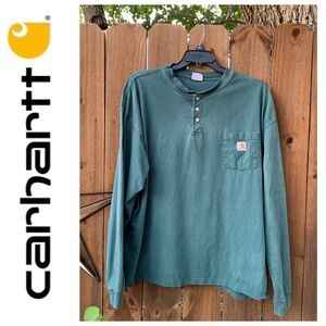 Y2K Vintage Carhartt heavyweight oversized long sleeve teeshirt Small men’s